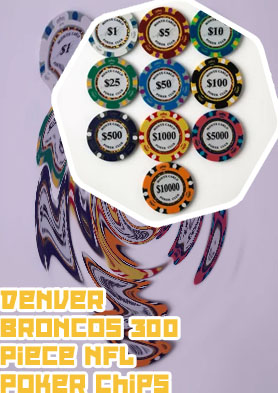 Broncos poker chips