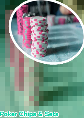 Pink poker chips set