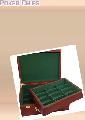 Wood poker chip case 500
